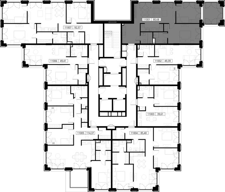 2-комнатная квартира, 80,7 м² — фото 2