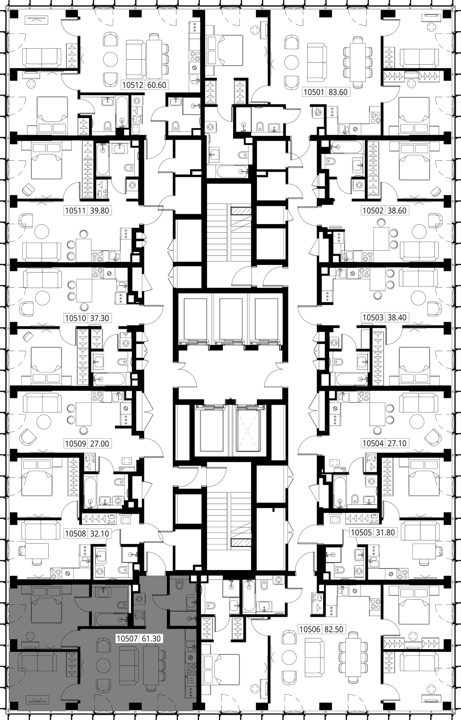 2-комнатная квартира, 61,3 м² — фото 2