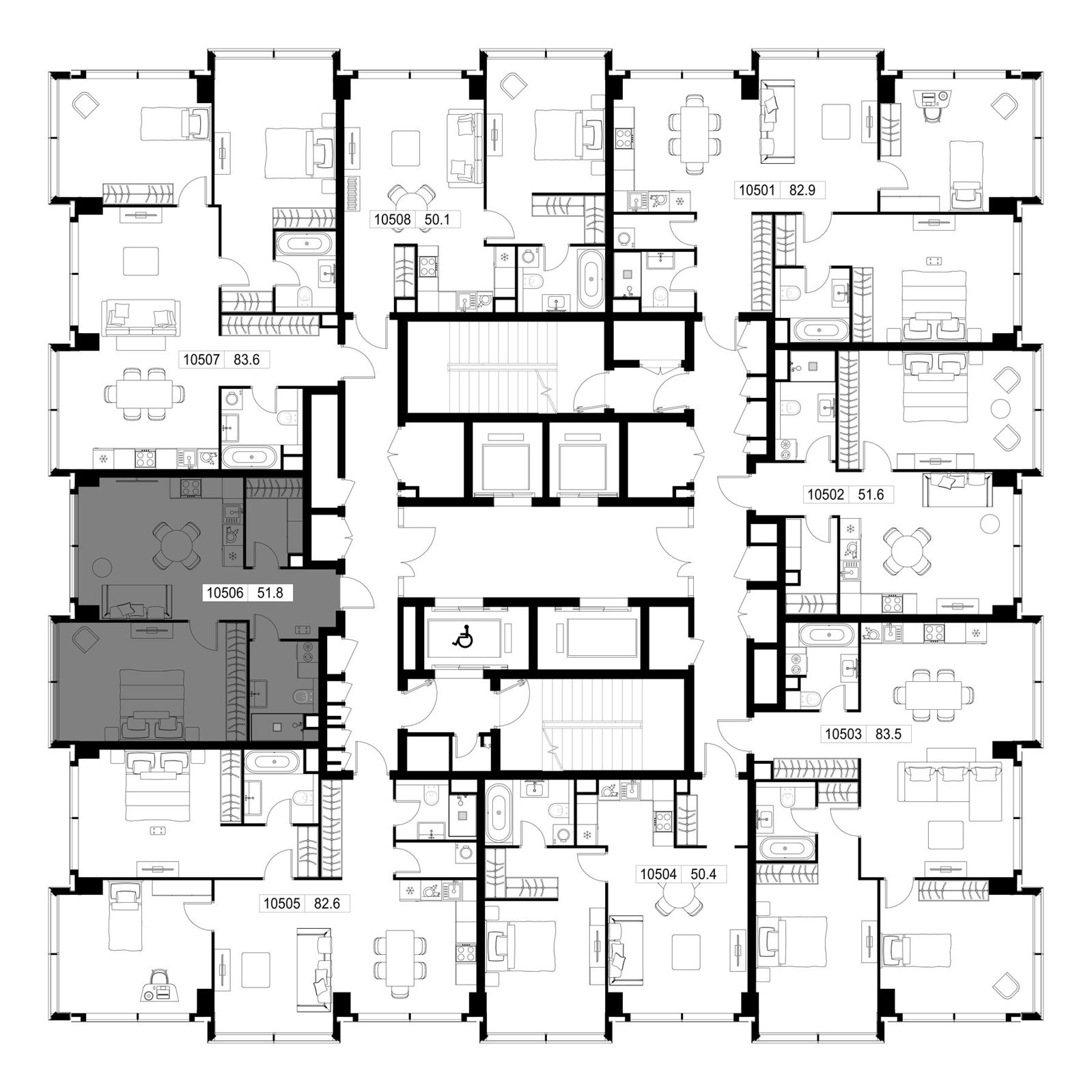 1-комнатная квартира, 51,8 м² — фото 2