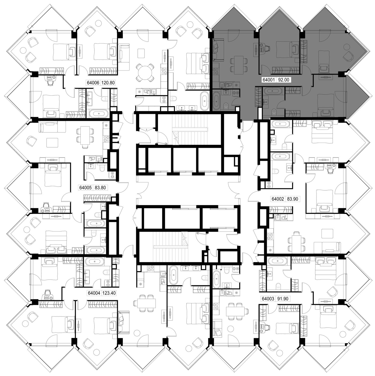 3-комнатная квартира, 92 м² — фото 2