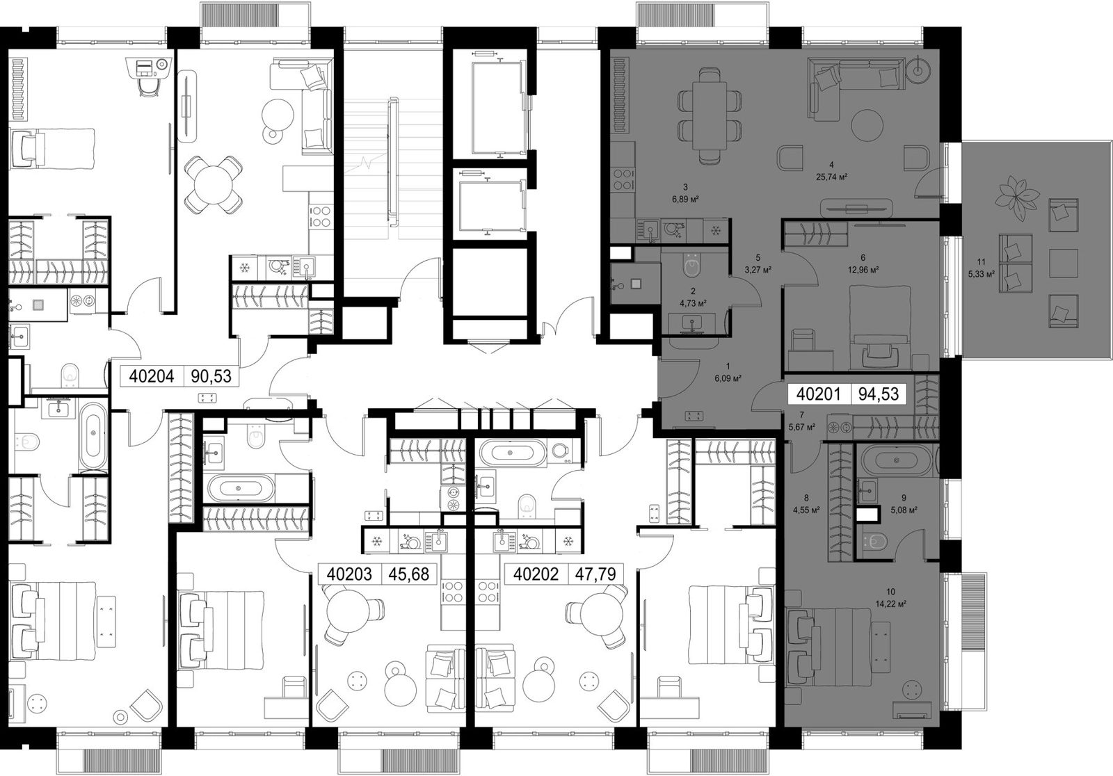 2-комнатная квартира, 94,5 м² — фото 2