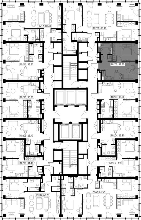 1-комнатная квартира, 37,9 м² — фото 2