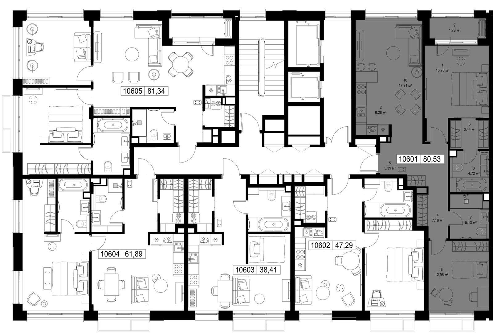 2-комнатная квартира, 80,5 м² — фото 2