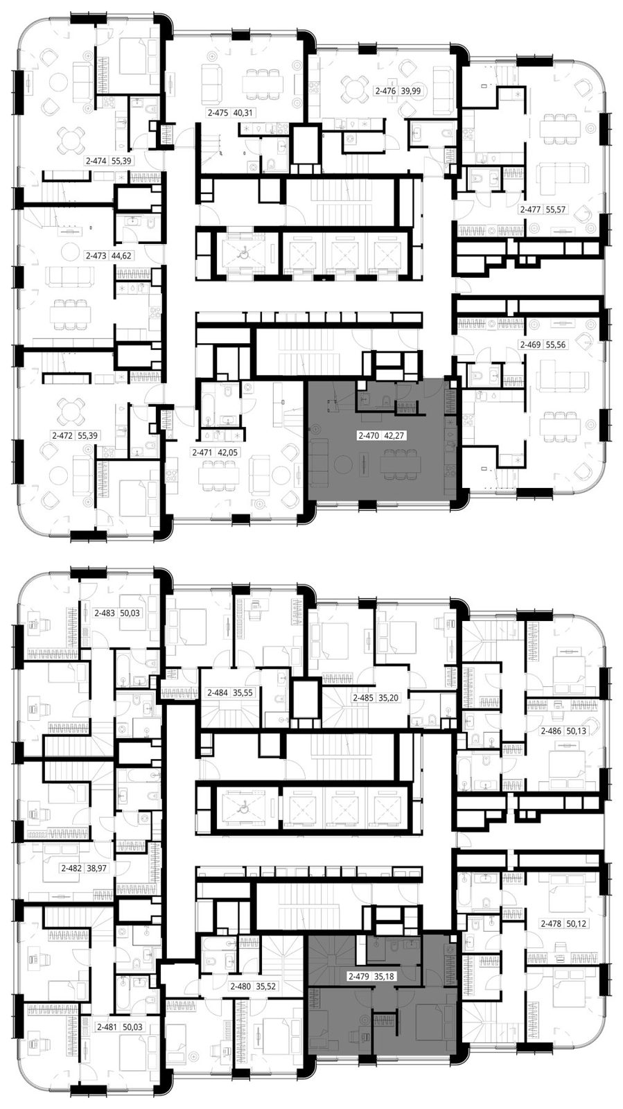 2-комнатная квартира, 76,6 м² — фото 2