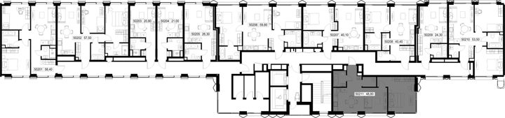 1-комнатная квартира, 48,8 м² — фото 2