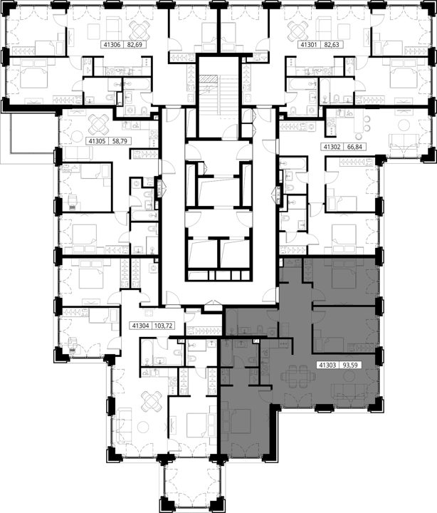 3-комнатная квартира, 93,6 м² — фото 2
