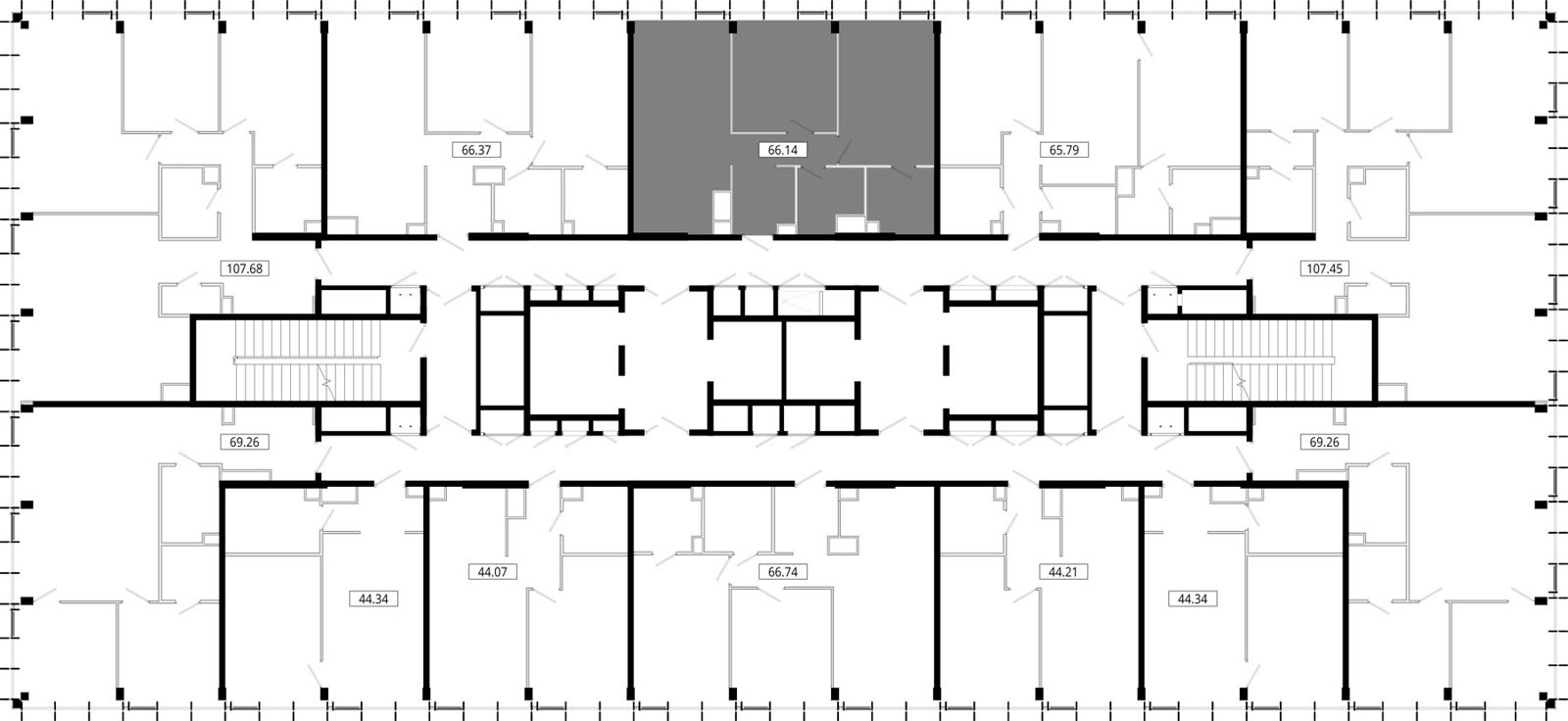 2-комнатная квартира, 66,1 м² — фото 2