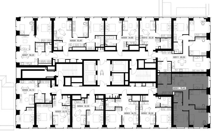 3-комнатная квартира, 78,4 м² — фото 2