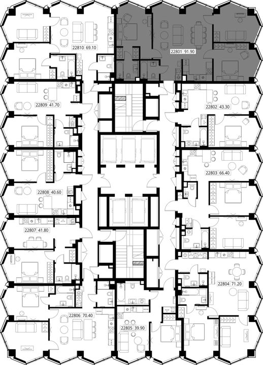 3-комнатная квартира, 91,9 м² — фото 2