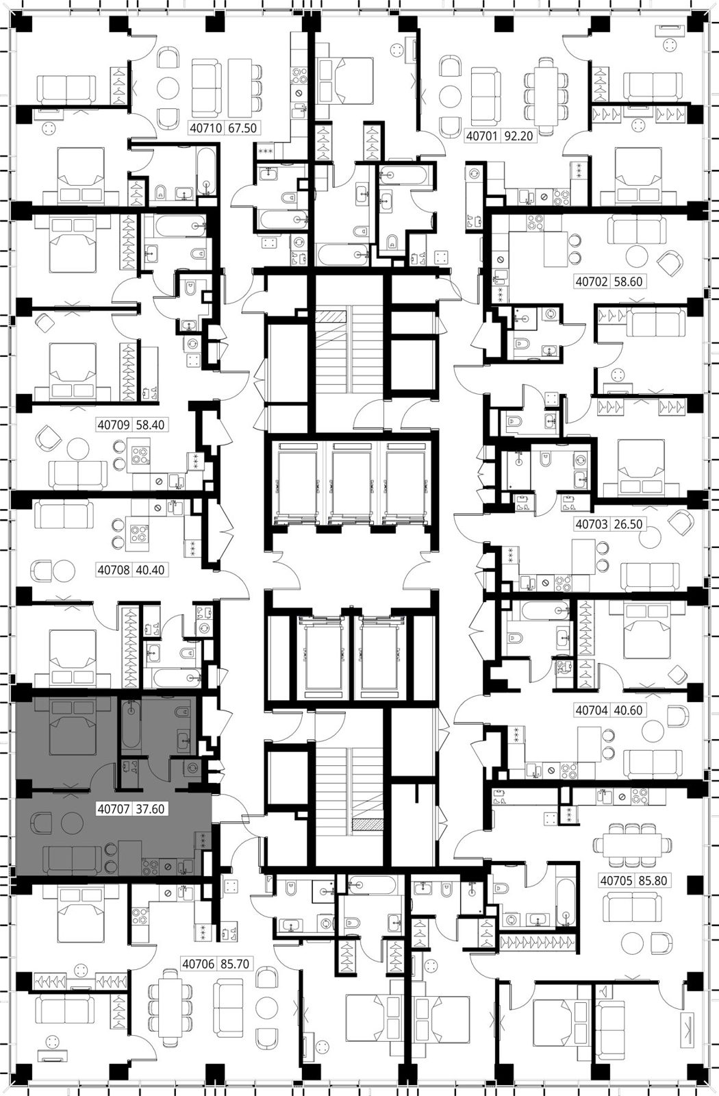 1-комнатная квартира, 37,6 м² — фото 2