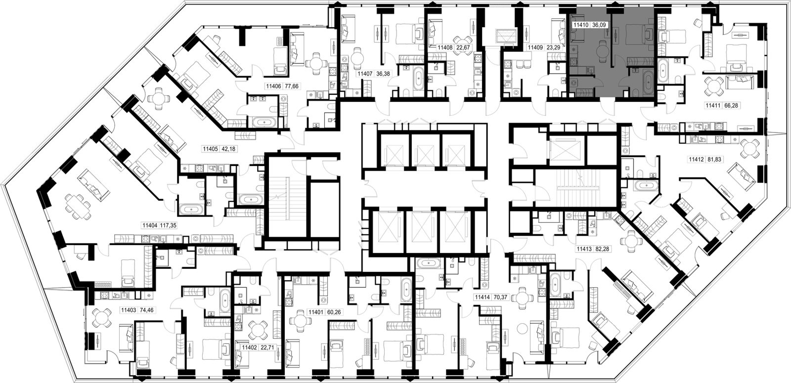 1-комнатная квартира, 36,1 м² — фото 3