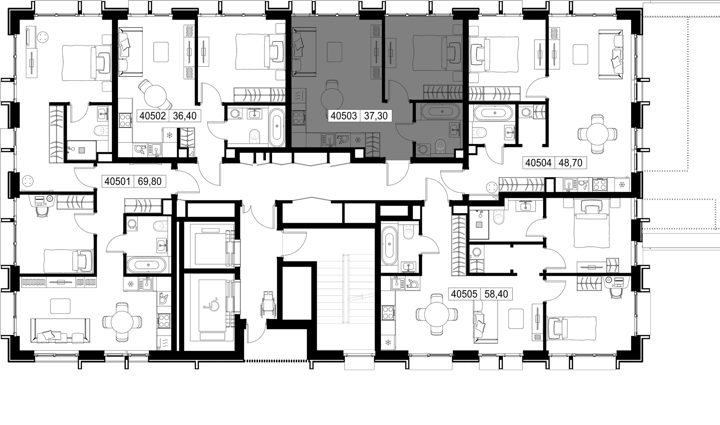 1-комнатная квартира, 37,3 м² — фото 2