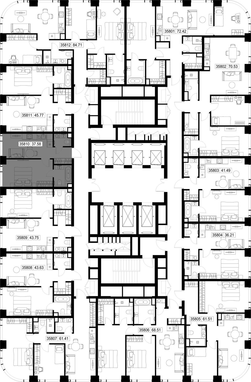 1-комнатная квартира, 37,6 м² — фото 2