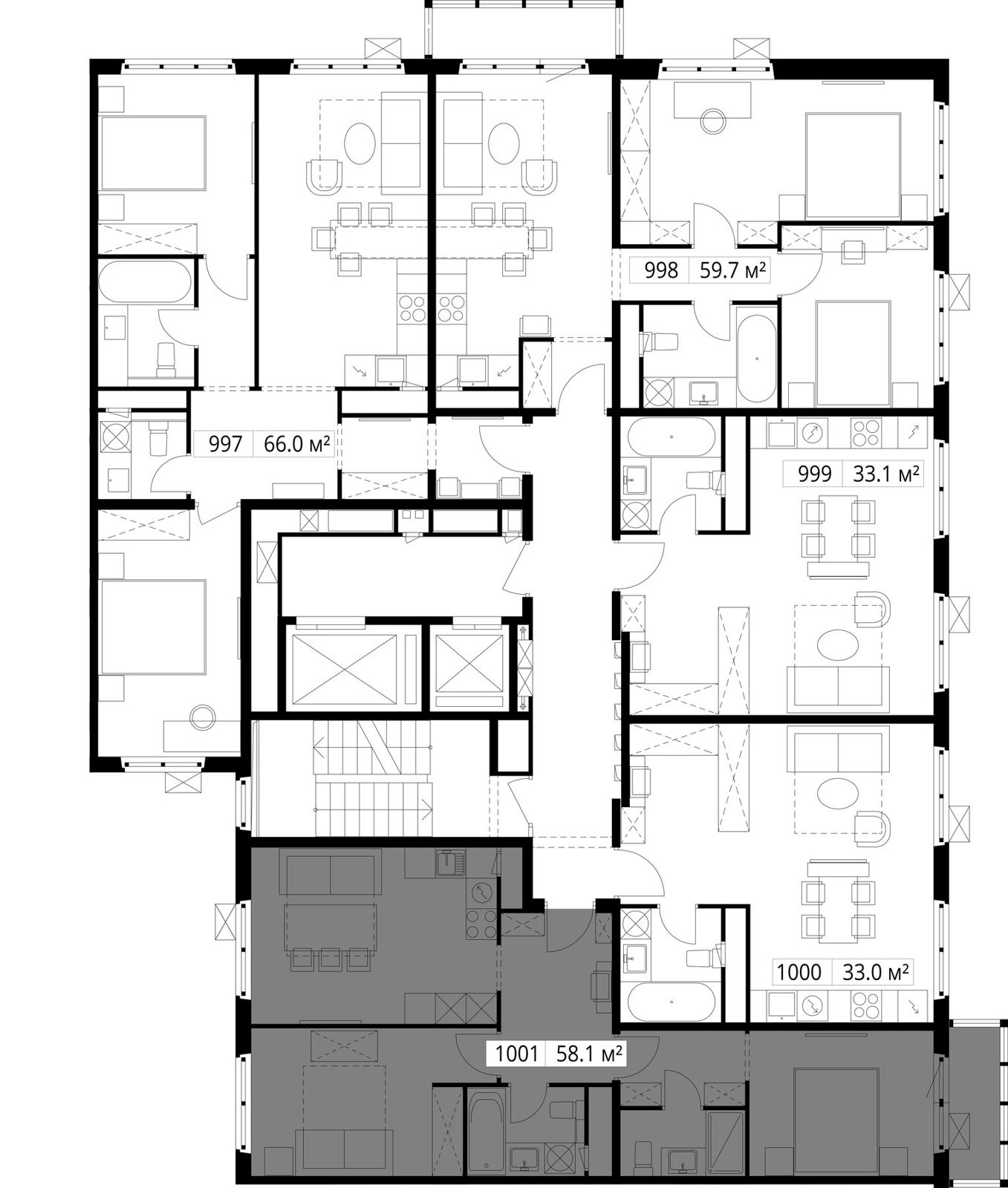 2-комнатная квартира, 58,1 м² — фото 2