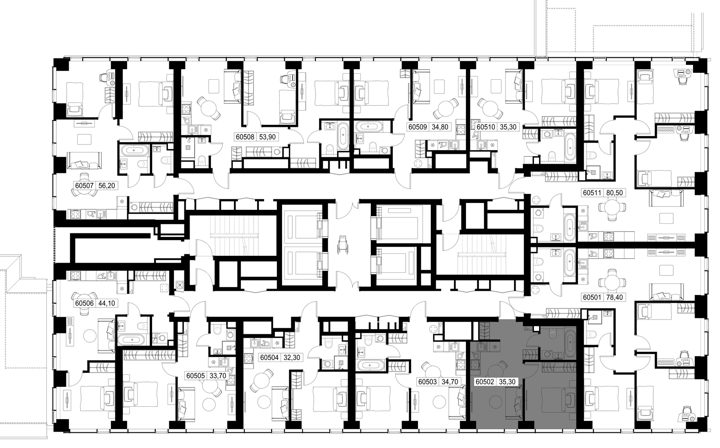 1-комнатная квартира, 35,3 м² — фото 2