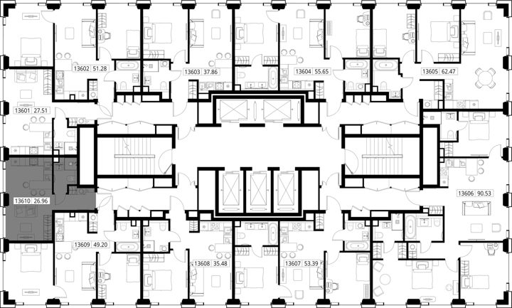 Квартира-студия, 27 м² — фото 2