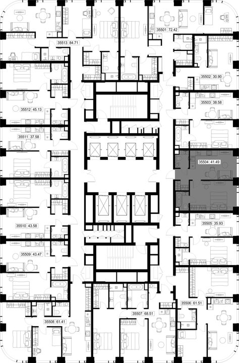 1-комнатная квартира, 41,5 м² — фото 2