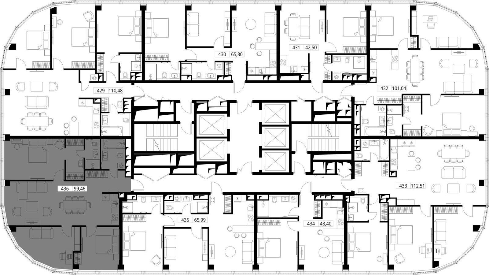 3-комнатная квартира, 100,7 м² — фото 2
