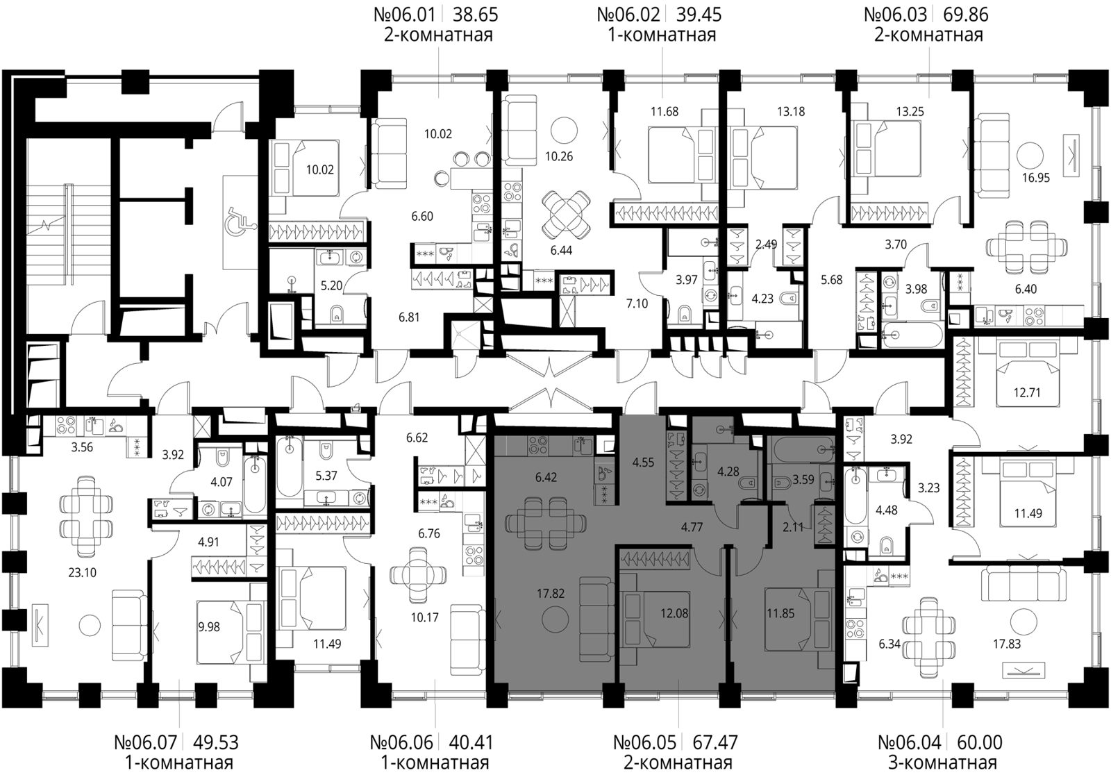 2-комнатная квартира, 67,5 м² — фото 2