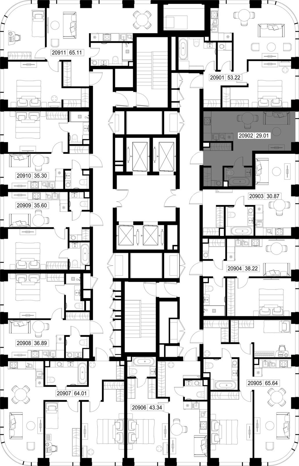 Квартира-студия, 29 м² — фото 2