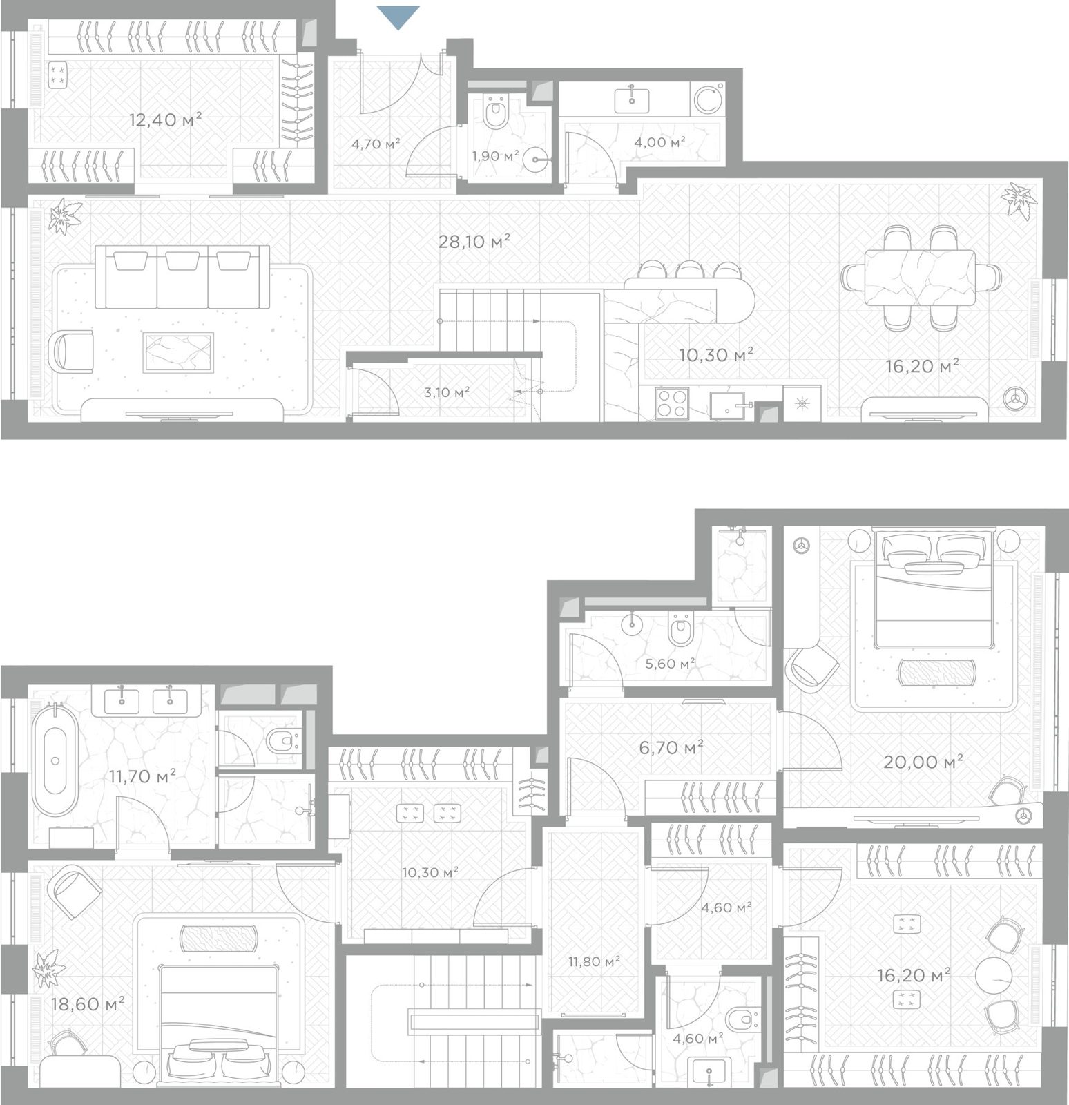 2-комнатная квартира, 190,8 м²