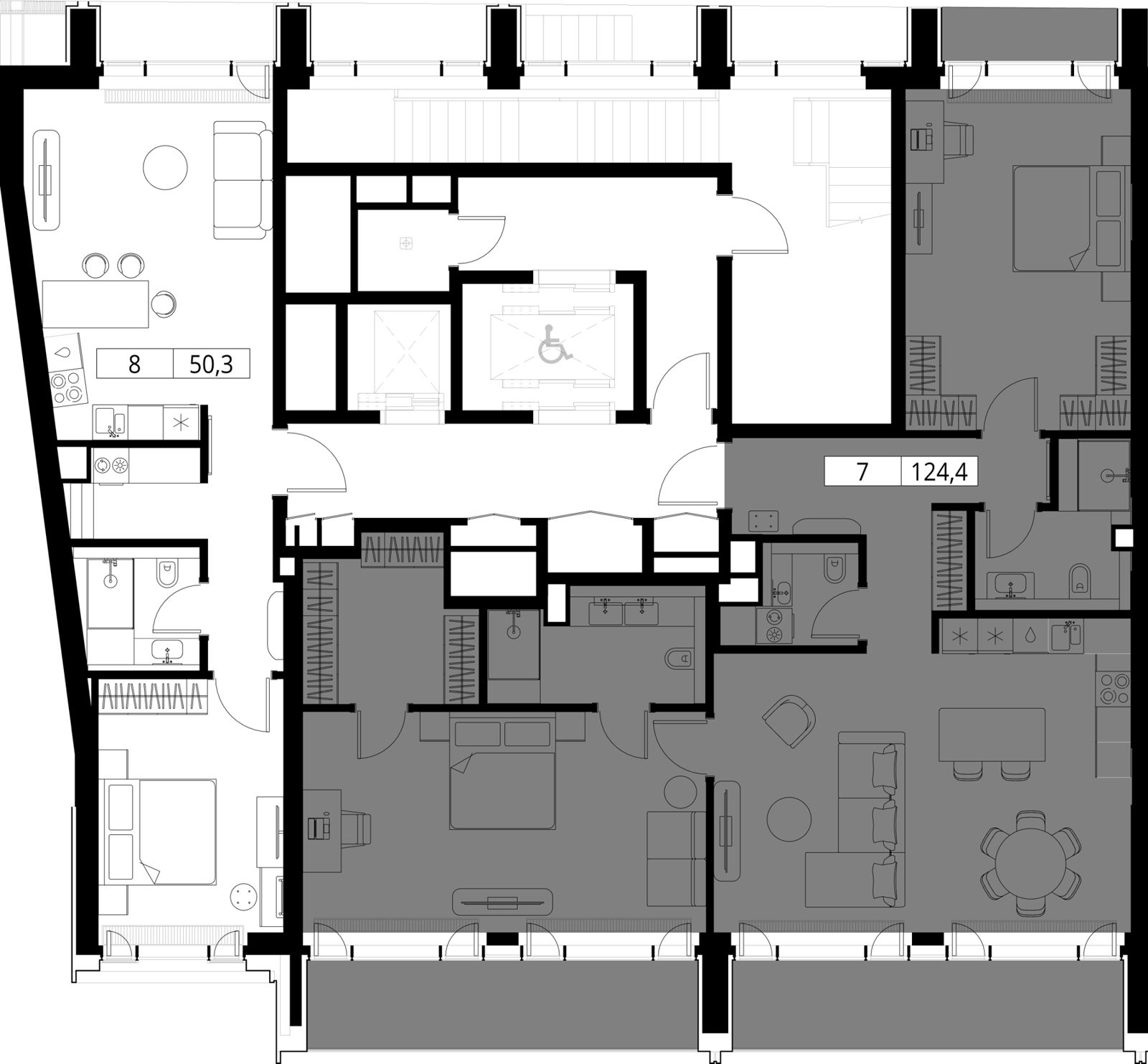 2-комнатная квартира, 124,4 м² — фото 2