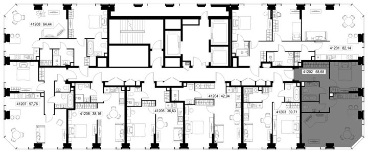 2-комнатная квартира, 58,7 м² — фото 3