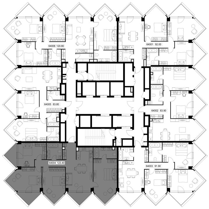4-комнатная квартира, 123,4 м² — фото 2