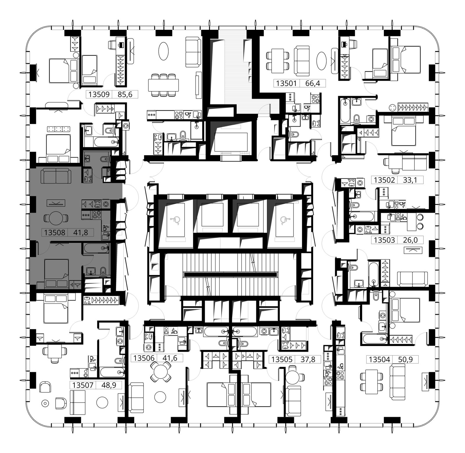 1-комнатная квартира, 41,8 м² — фото 2