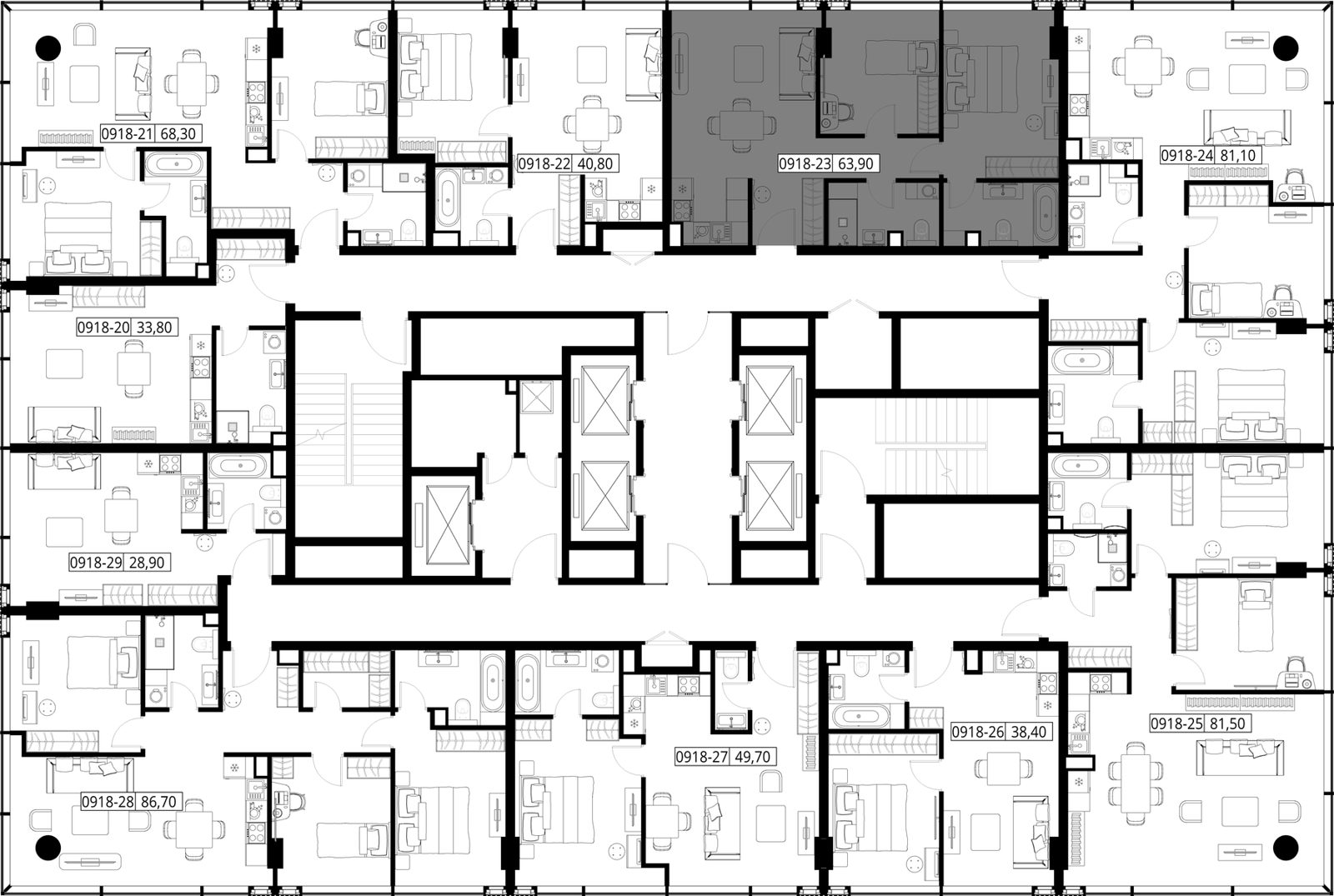 2-комнатная квартира, 63,9 м² — фото 2