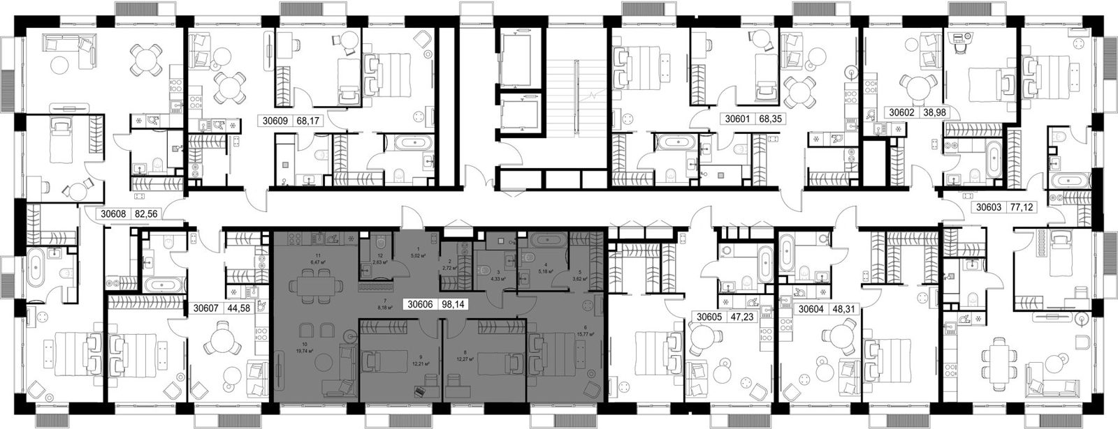 3-комнатная квартира, 98,1 м² — фото 3