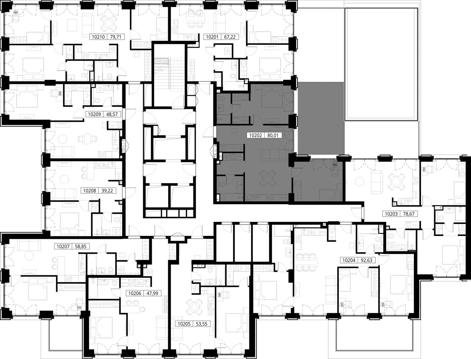 2-комнатная квартира, 80 м² — фото 2