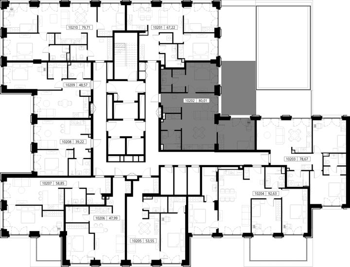 2-комнатная квартира, 80 м² — фото 2