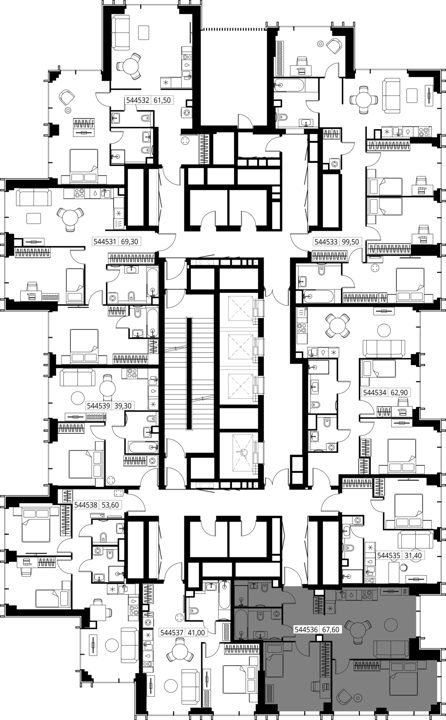 2-комнатная квартира, 67,6 м² — фото 2