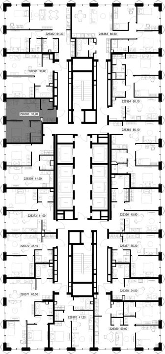 1-комнатная квартира, 35,9 м² — фото 2