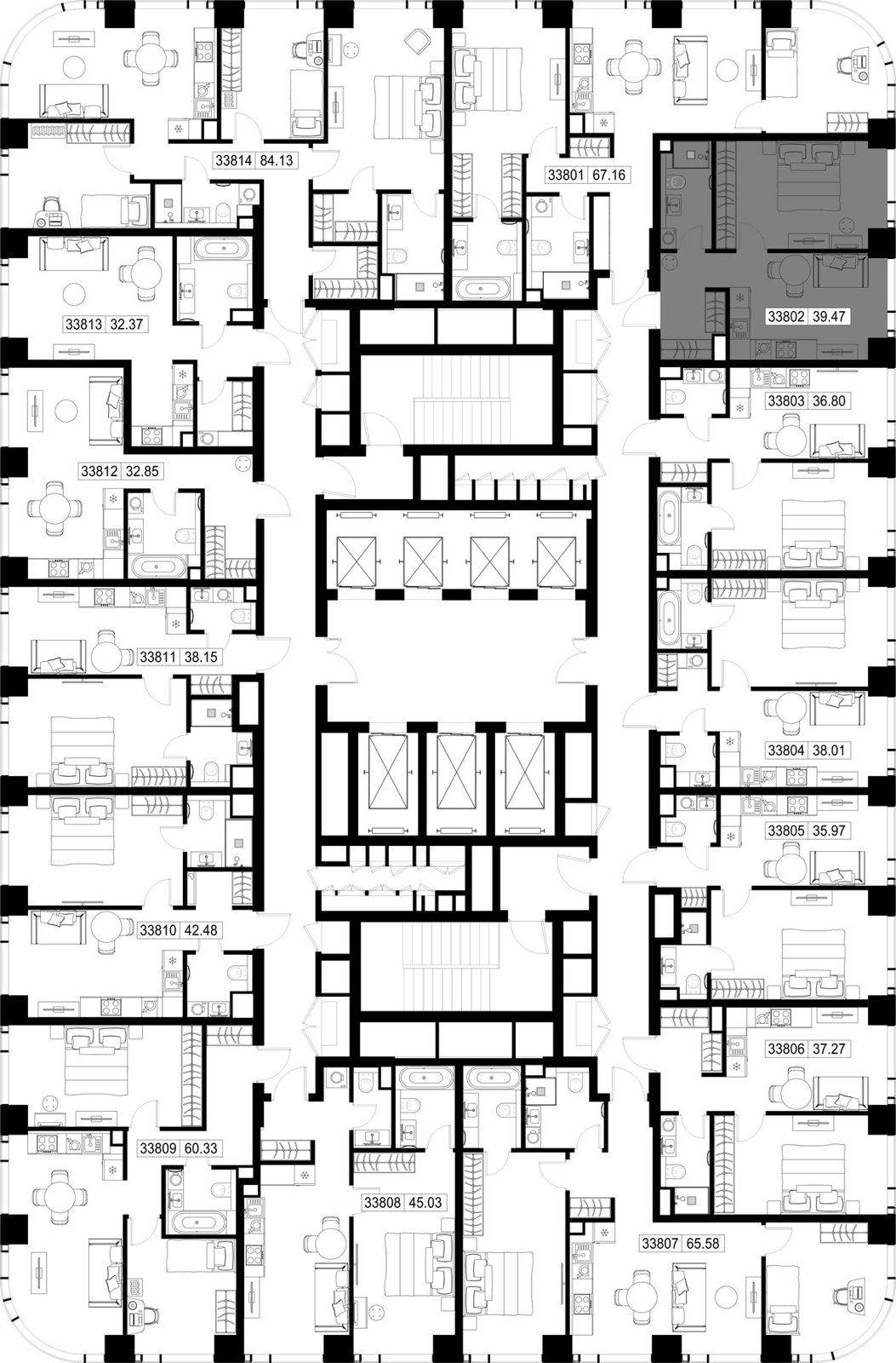 1-комнатная квартира, 39,5 м² — фото 2