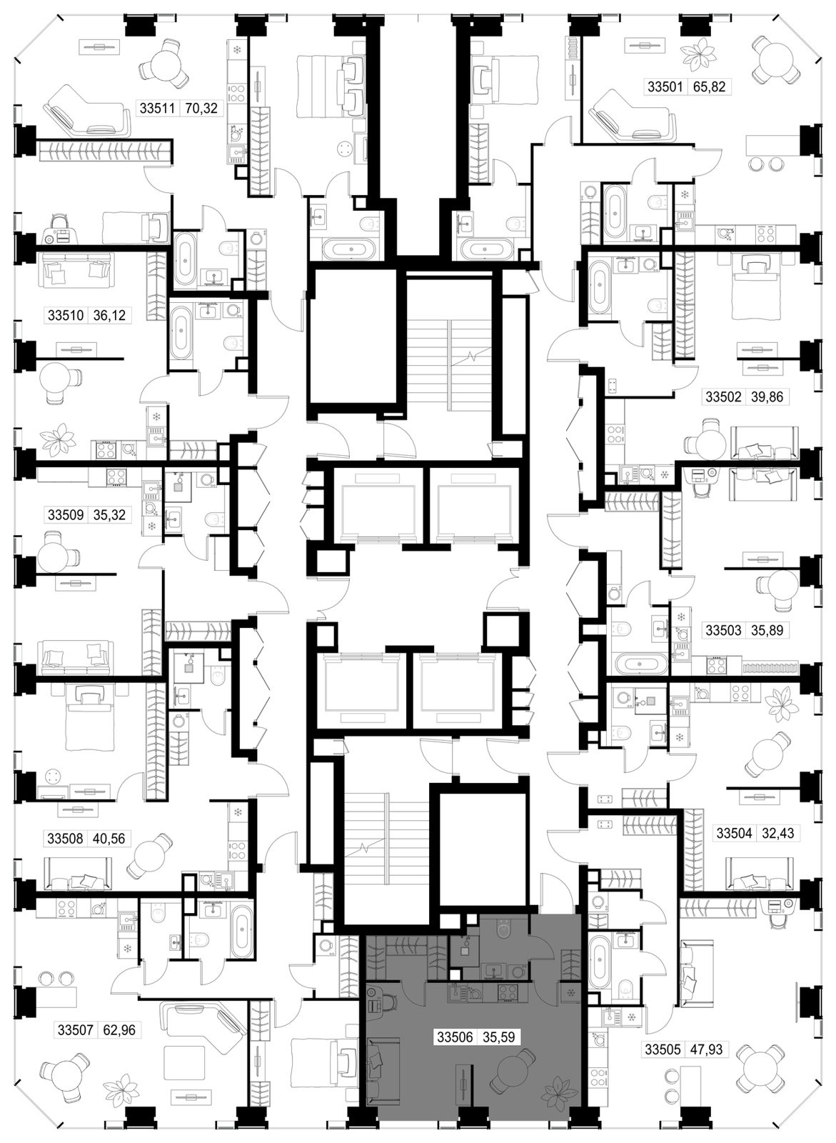 1-комнатная квартира, 35,6 м² — фото 2