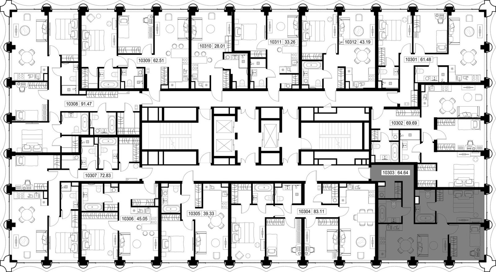 2-комнатная квартира, 64,6 м² — фото 2