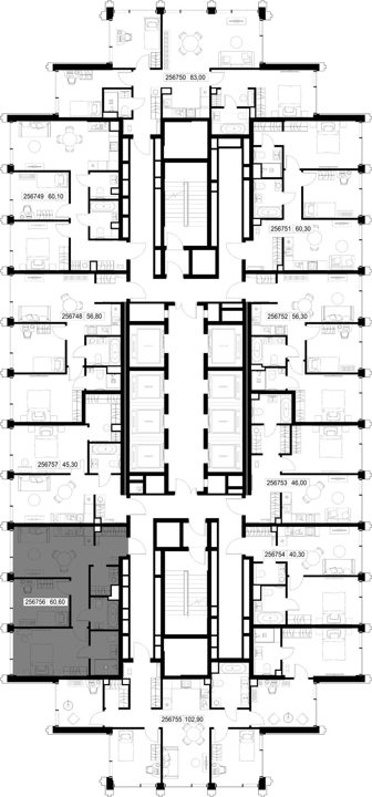 2-комнатная квартира, 60,6 м² — фото 2