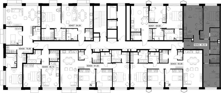 2-комнатная квартира, 80,5 м² — фото 2