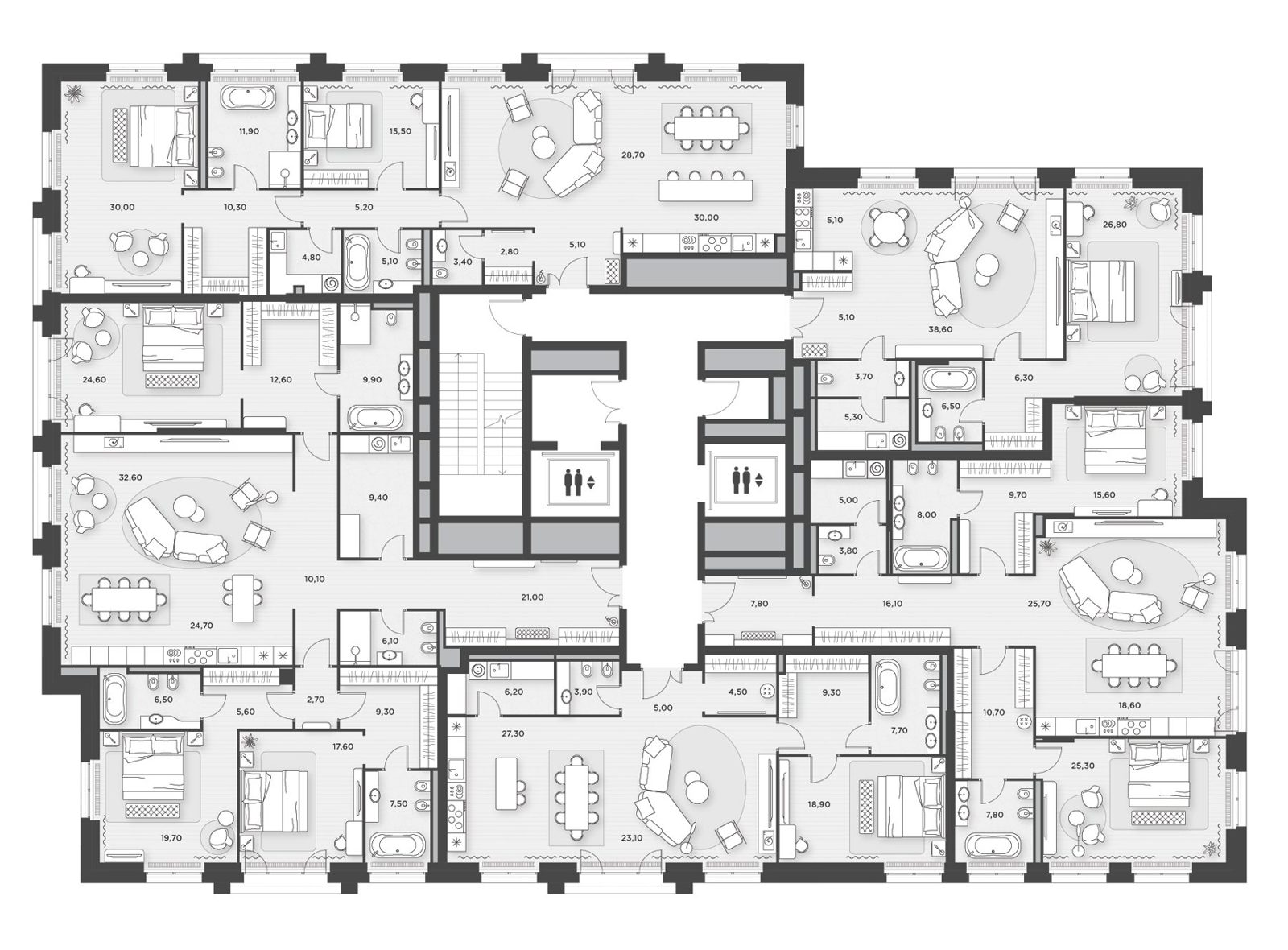 2-комнатная квартира, 152,8 м² — фото 2