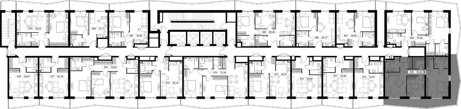 2-комнатная квартира, 80 м² — фото 2