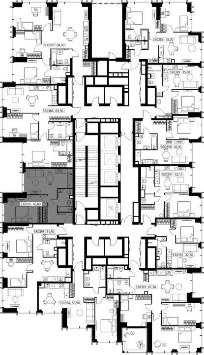 1-комнатная квартира, 46,8 м² — фото 2