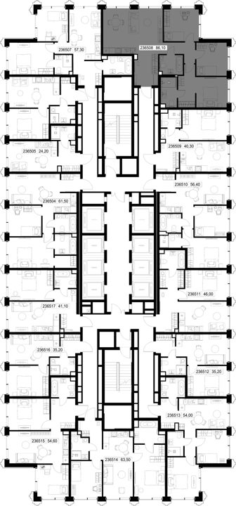 3-комнатная квартира, 86,1 м² — фото 2