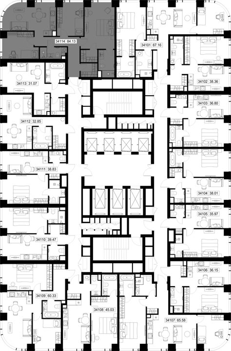 3-комнатная квартира, 84,1 м² — фото 2