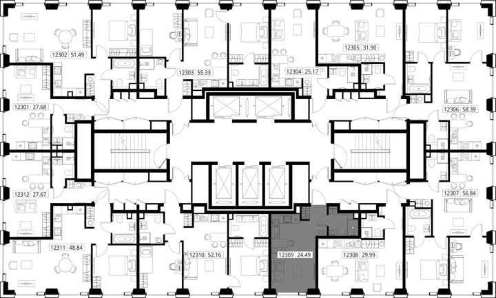 Квартира-студия, 24,5 м² — фото 2