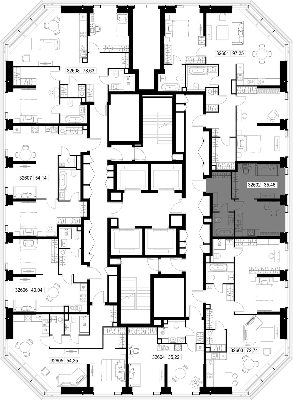 1-комнатная квартира, 35,5 м² — фото 3