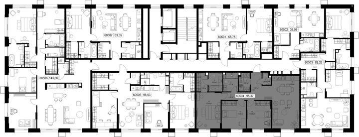 3-комнатная квартира, 95,4 м² — фото 2
