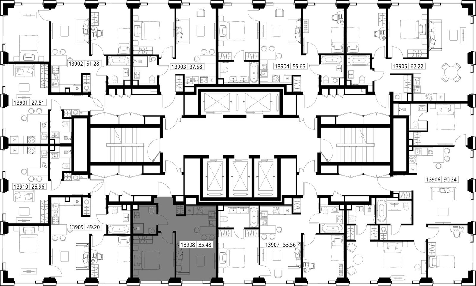 1-комнатная квартира, 35,5 м² — фото 2