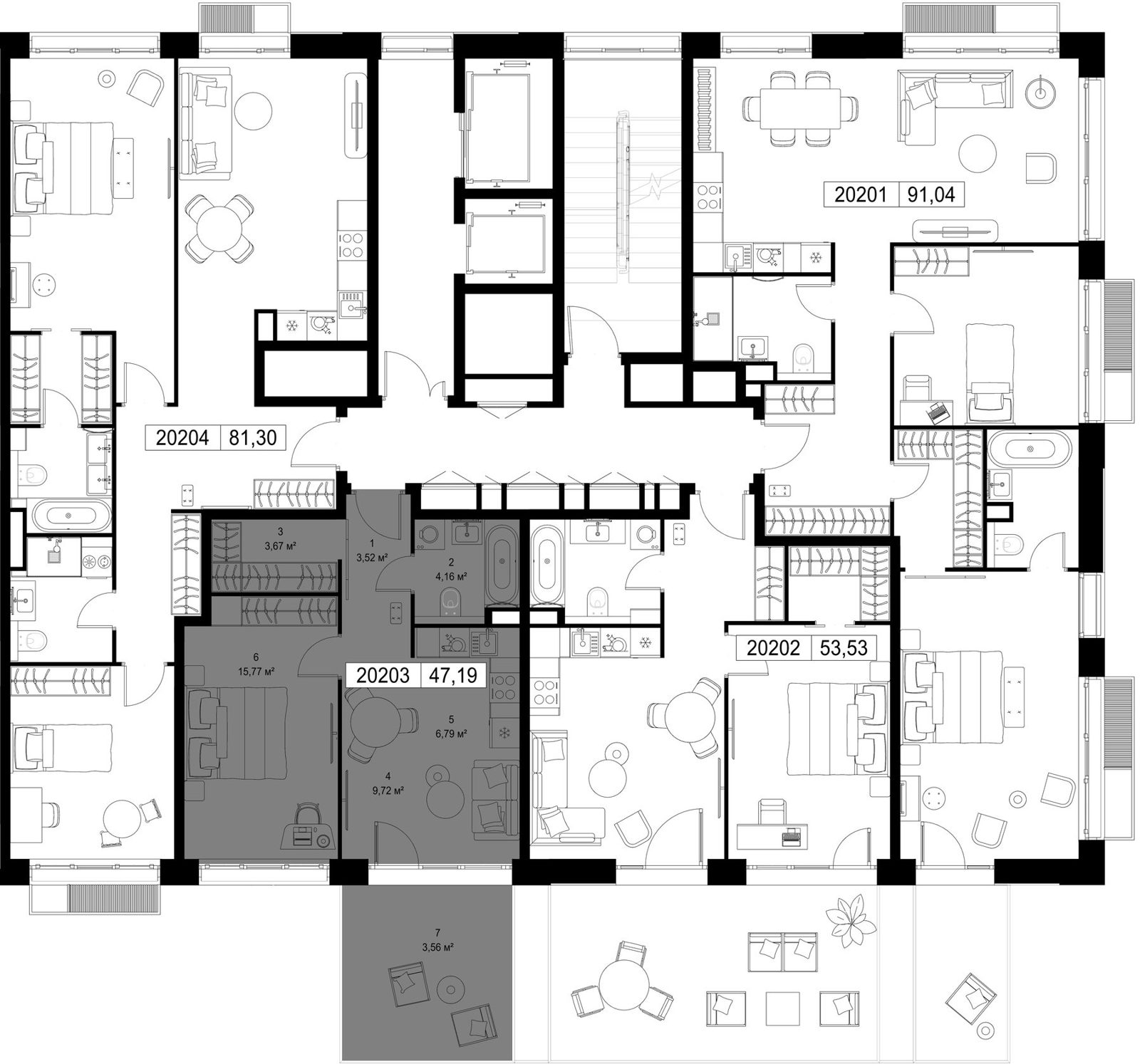 1-комнатная квартира, 47,2 м² — фото 2